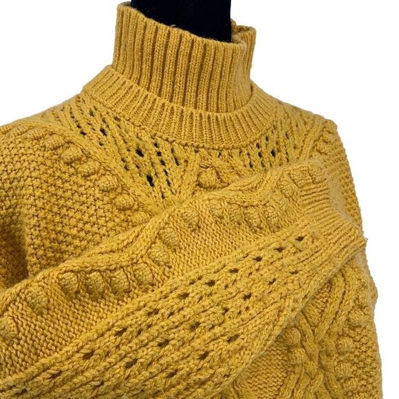 RD Style Womens Pullover Sweater Acrylic Blend Turtleneck‎ Knit Yellow Size XS - Picture 2 of 11